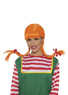Peruka PIPPI ruda ruda peruka peruka z warkoczami kostium pippi peruka dzieci�ca