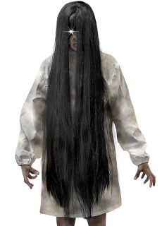 D�uga czarna peruka HALLOWEENOWA 100cm peruka na halloween d�uga peruka czarna peruka peruka damska