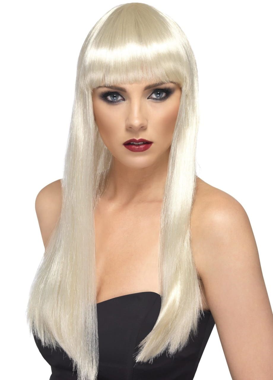 Peruka blond z grzywką BEAUTY długie włosy
