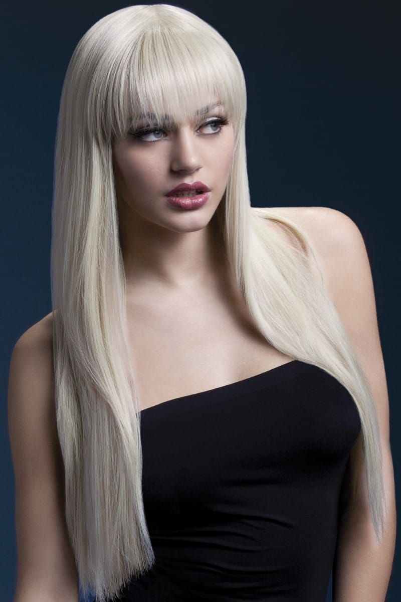Peruka z grzywką blond Fever Professional JESSICA długie włosy