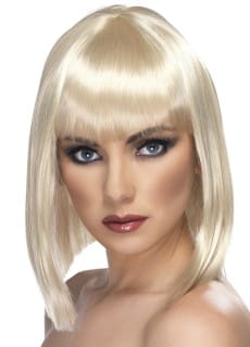 Peruka blond GLAM z grzywk