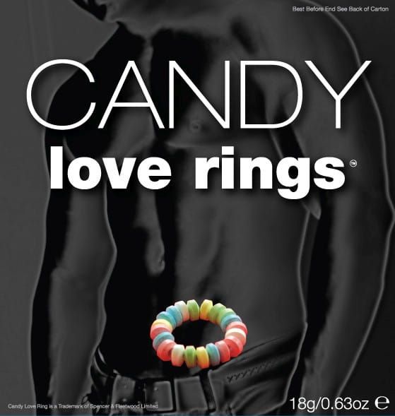 Pierścień miłosny z cukierków