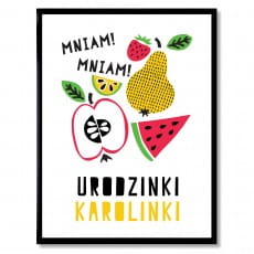 Plakat w ramie 31x41 cm OWOCOWO plakat z imieniem