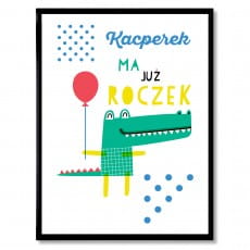 Plakat personalizowany 31x41 cm PREZENT NA ROCZEK DLA CHOPCA