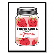 Plakat w ramie 31x41 cm TRUSKAWKA prezent na urodziny dla cioci