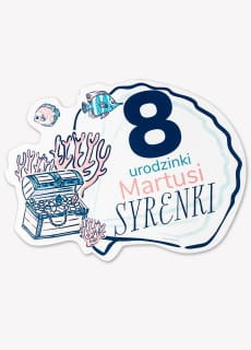 Podkadki personalizowane SYRENKI (6szt.)