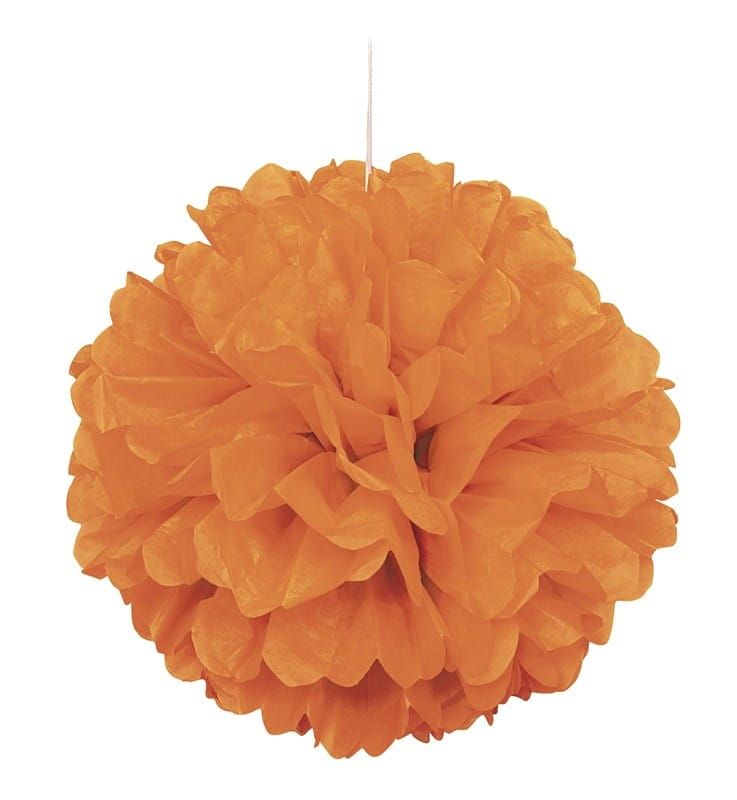 Pompon dekoracyjny pomarańczowy (40cm)
