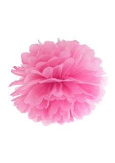 Pompon z bibuy RӯOWY 35cm