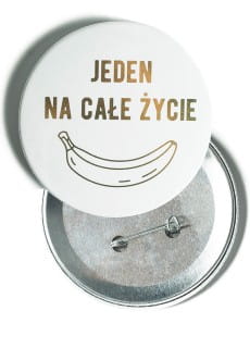 Przypinka na wieczr panieski BANAN zota 7,5 cm 