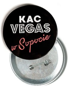 Przypinka KAC VEGAS w Sopocie 7,5 cm 