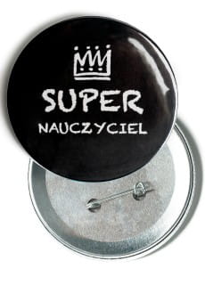 Przypinka SUPER NAUCZYCIEL 7,5 cm 