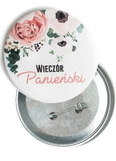 Przypinka WIECZR PANIESKI 7,5 cm 