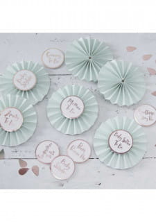 Przypinki na baby shower HELLO WORLD (6szt.)