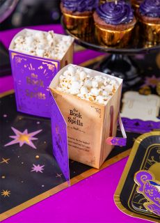 Andrzejkowe pude�ka na popcorn THE BOOK OF SPELLS 3szt. pude�ka na przek�ski dekoracje na andrzejki
