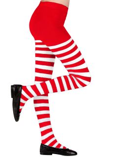 Rajstopy �wi�teczne dla dziewczynki CZERWONO-BIA�E PASKI 4-6 lat rajstopy w paski dla dziewczynki rajstop dla dziewczynek
