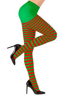 �wi�teczne rajstopy ELFA czerwone- zielone paski rajstopy �wi�teczne