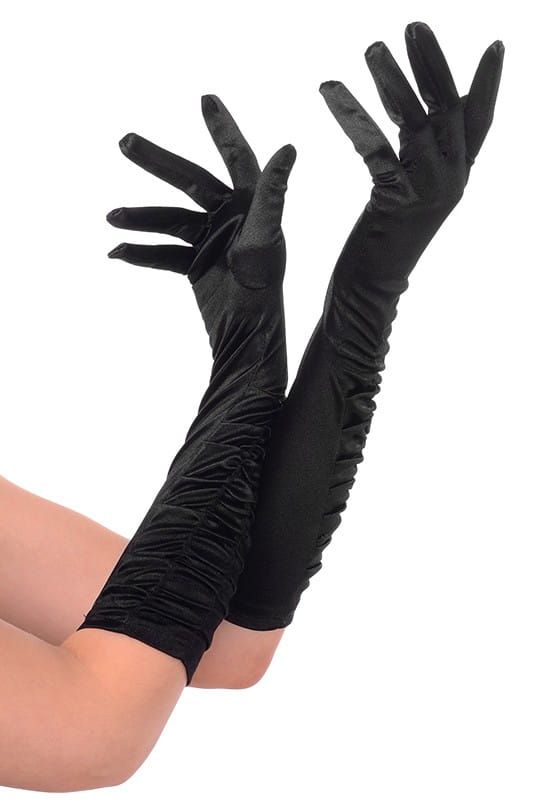 Długie rękawiczki lata 20 czarne damskie rękawiczki