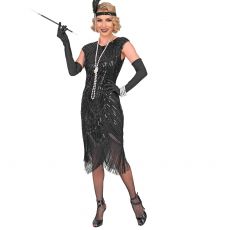 Str�j damski lata 20 GATSBY FLAPPER sukienka czarna - L