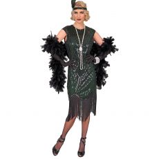 Str�j damski lata 20 GATSBY FLAPPER zielony - S