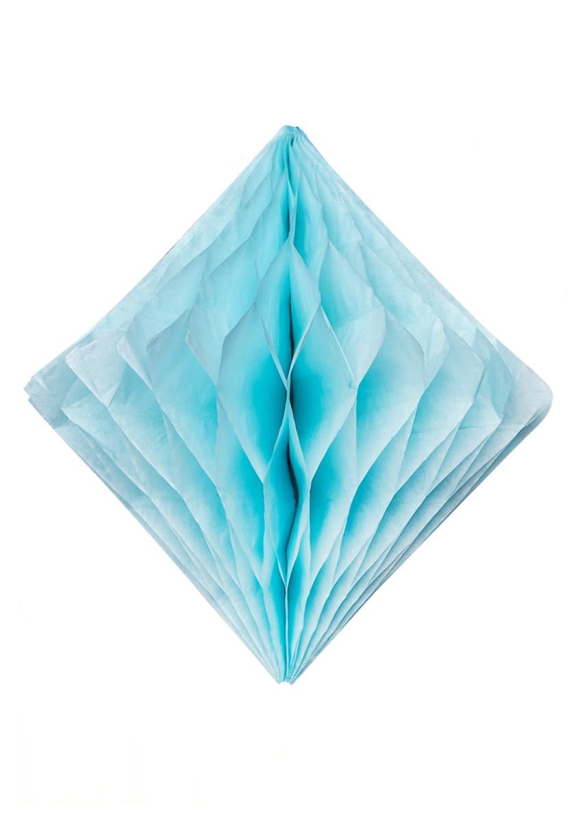 Rozeta papierowa DIAMENT niebieska 30cm