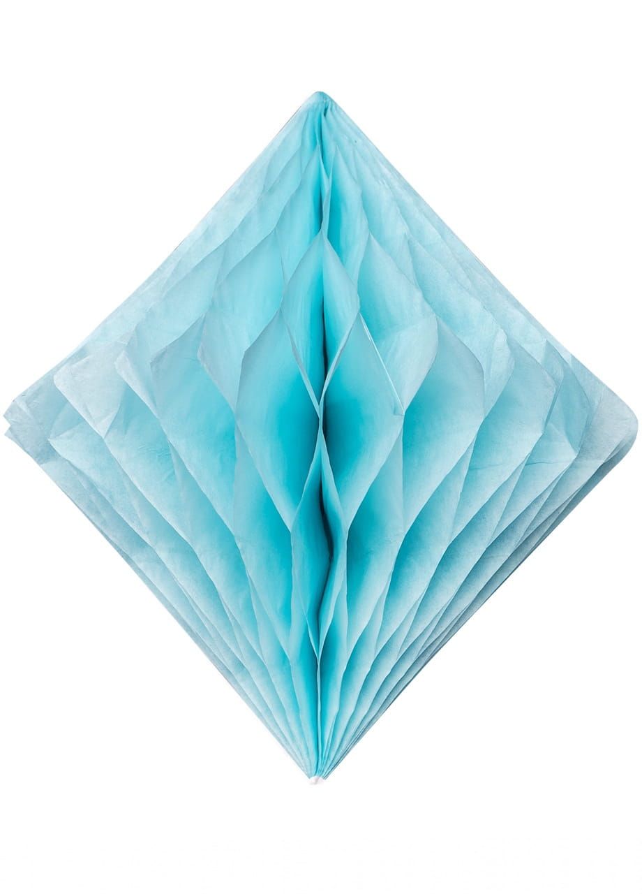 Rozeta papierowa DIAMENT niebieska 40cm