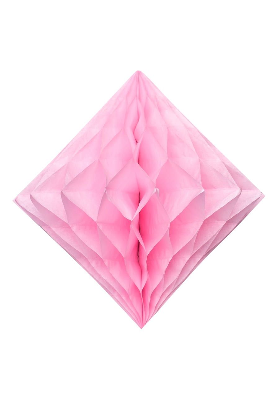 Rozeta wisząca DIAMENT różowa 30cm
