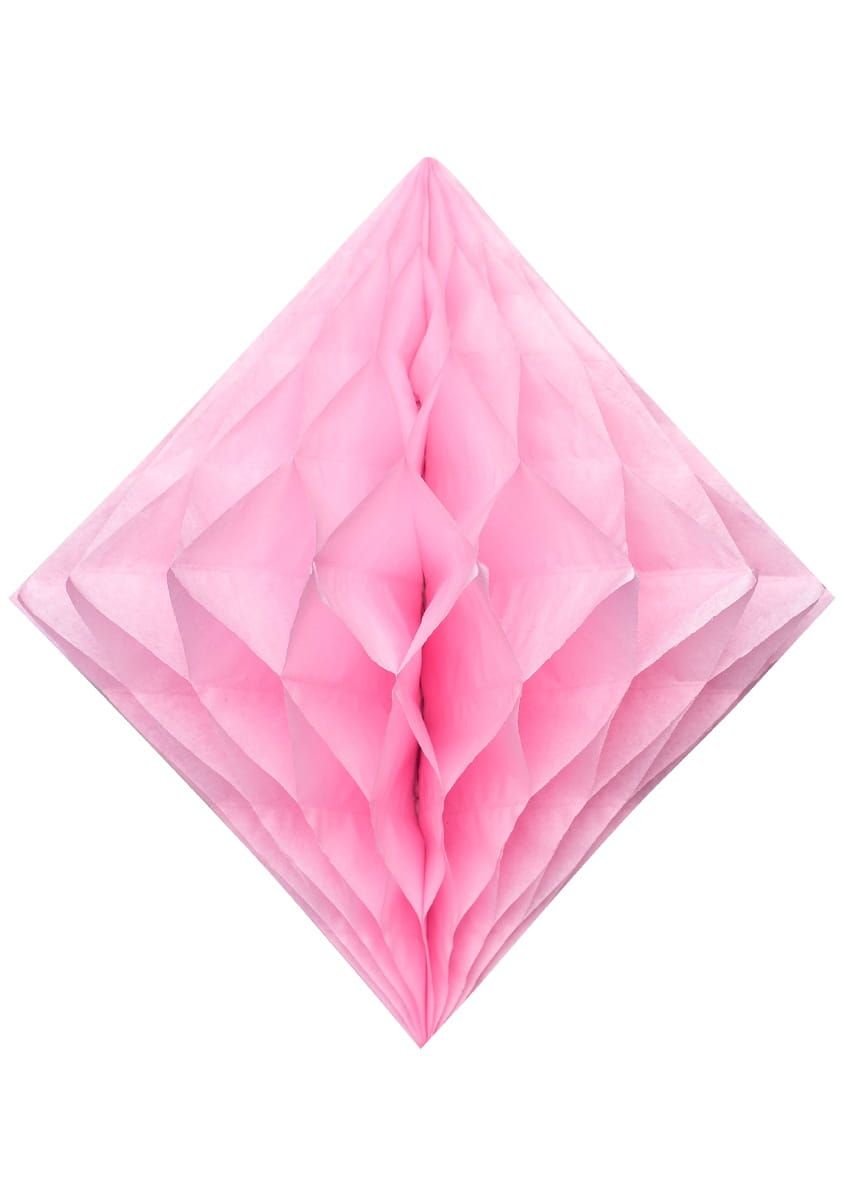 Rozeta wisząca DIAMENT różowa 40cm