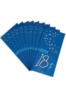 Serwetki 18 URODZINY ELEGANT BLUE (10 szt.)