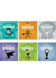 Serwetki halloween MONSTERS (12szt.)