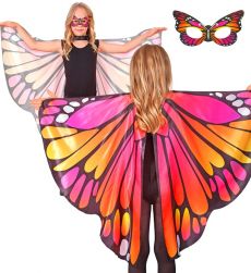Skrzyd�a motylka RӯOWO-POMARA�CZOWE z mask�