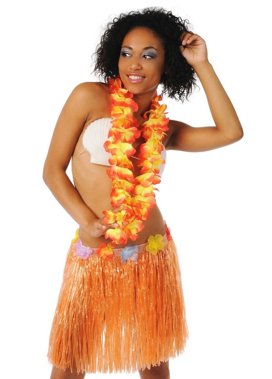 Spódnica hawajska krótka pomarańczowa