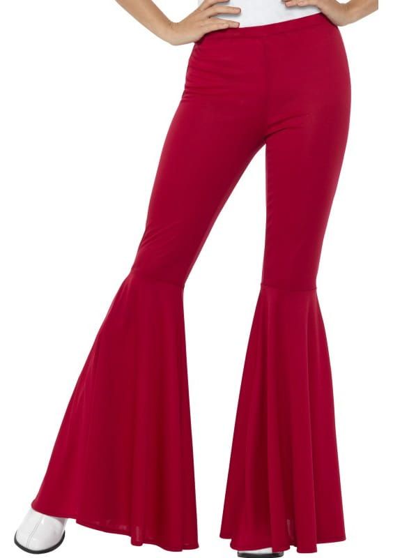 Spodnie LATA 70. dzwony damskie czerwone