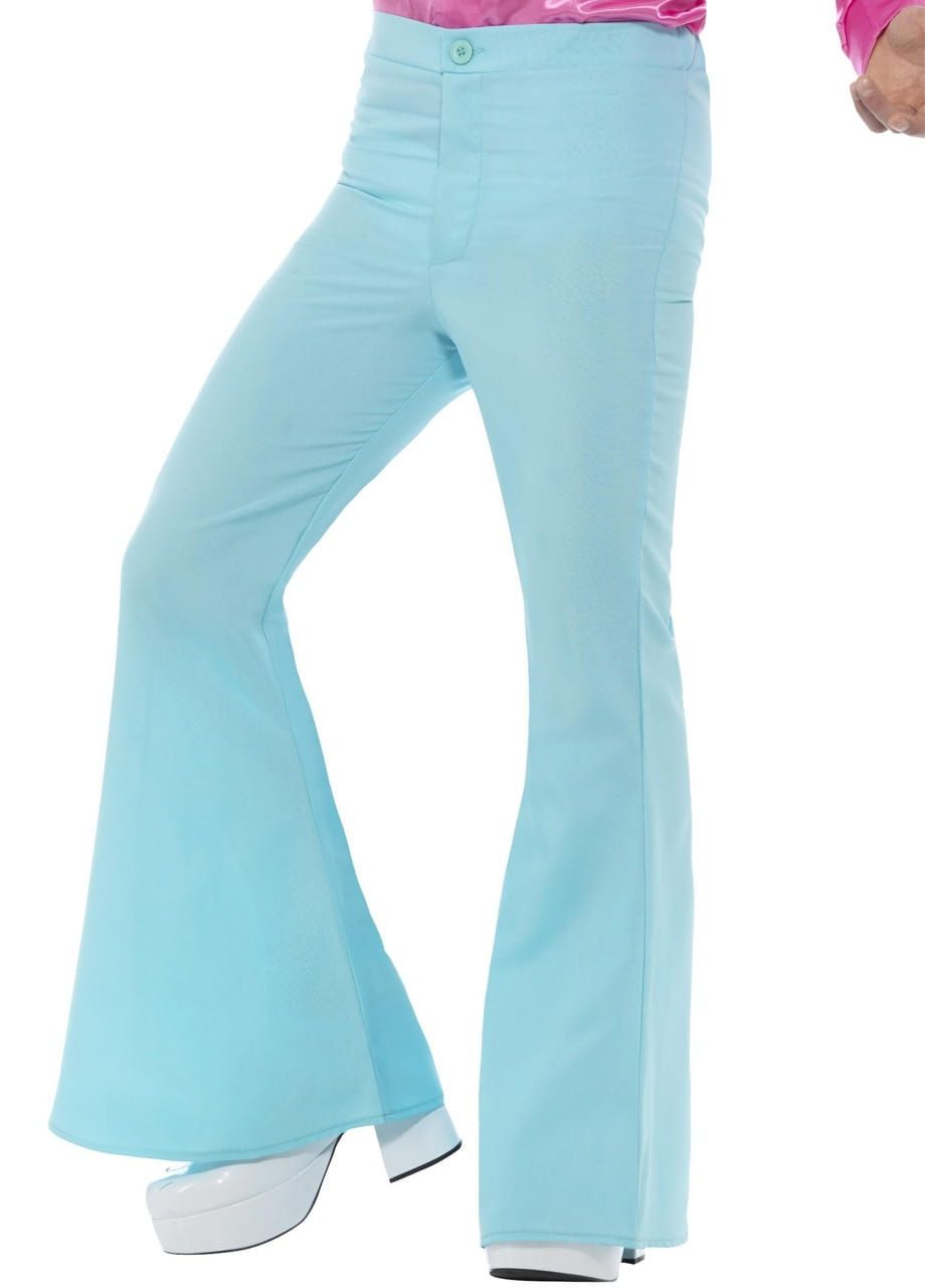 Spodnie męskie LATA 70. dzwony niebieskie - XL