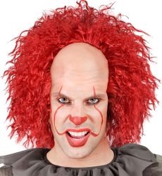 Czerwona peruka CLOWNA
