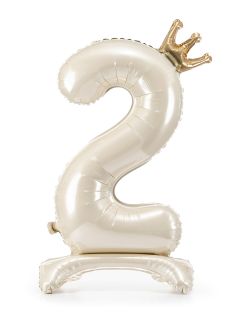 Stojcy balon CYFRA 2 perowy (84cm)