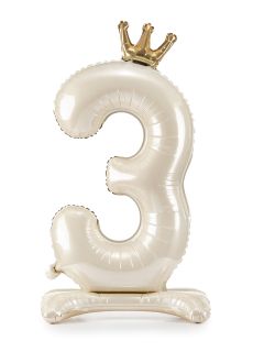 Stojcy balon CYFRA 3 perowy (84cm)