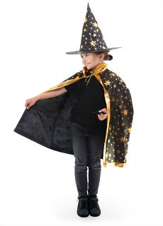Zestaw czarownicy KAPELUSZ I PELERYNA WIEDMY - 80cm
