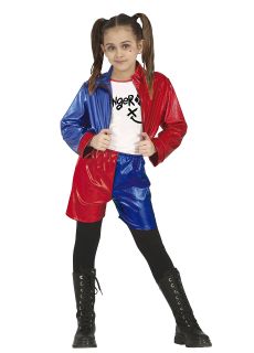 Str�j dla dziewczynki na Halloween NIEBEZPIECZNA HARLEY 7-9 lat
