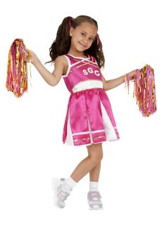 Kostium CHERLEADERKI dla dziewczynki S str�j cheerleaderki z pomponami r�owy karnawa�owy
