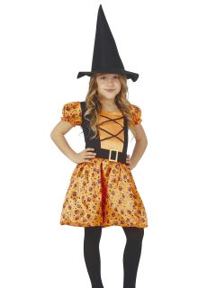 Sukienka na Halloween dla dziewczynki DYNIOWA CZAROWNICA