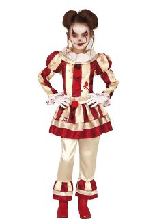 Str�j dzieci�cy STRASZNY PIERROT na Halloween 7-9 lat kostium halloween dla dzieci str�j na halloween dzieci