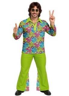 Str�j hipisa DZIECI KWIATY - L  kostium hippie przebranie lata 70 kostium retro str�j hipisa m�ski