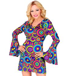 Sukienka HIPISKI str�j karnawa�owy damski - M str�j hipiski sukienka hippie przebranie lata 70 str�j lata 70 damski