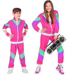 Str�j lata 80. dla dzieci DRESY r�owe 116cm