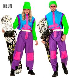 Str�j snowboardzisty NEON kombinezon lata 80 - XL