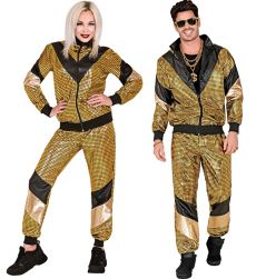 Str�j karnawa�owy dla pary DISCO z�oty dres - M