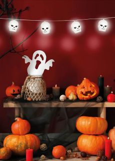 wiecca dekoracja hallowenowa GIRLANDA CZASZKA
