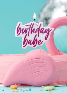 wieczka urodzinowa BIRTHDAY BABE wieczka na tort