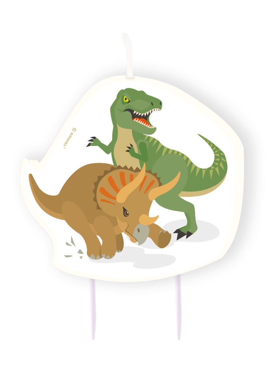 Świeczka urodzinowa SZCZĘŚLIWY DINOZAUR urodziny dinozaur