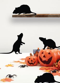 Sztuczne szczury DEKORACJA NA HALLOWEEN (4szt.)